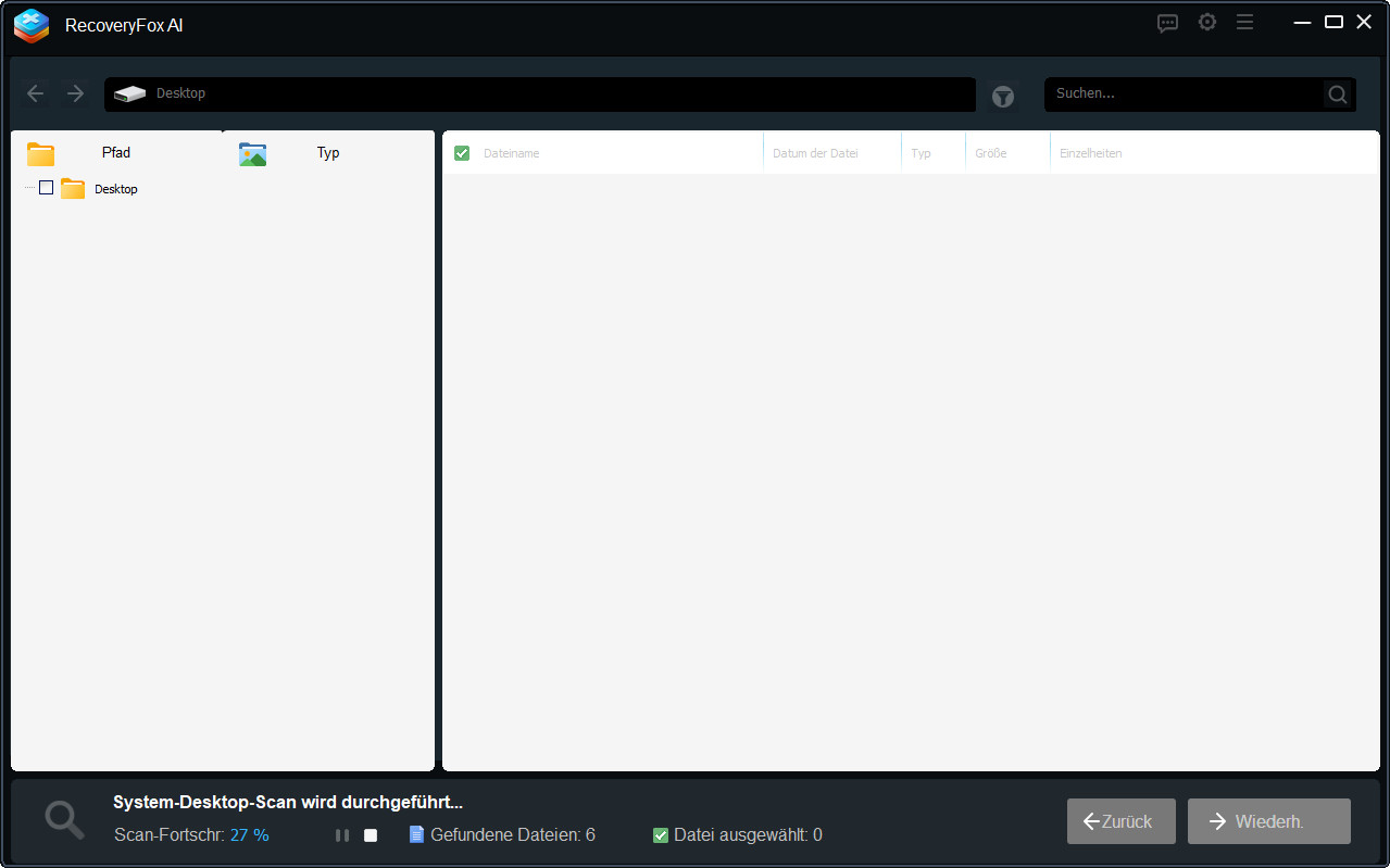  Desktop-Scan starten