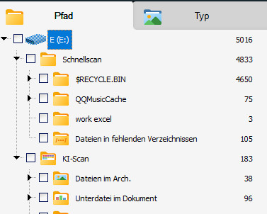 Dateien nach Pfad filtern