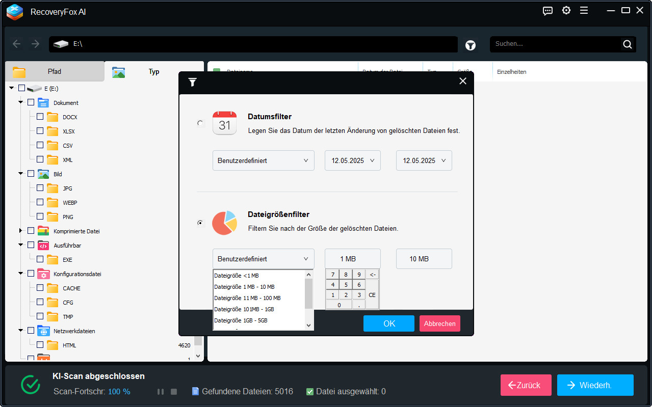 Filter File by File Size