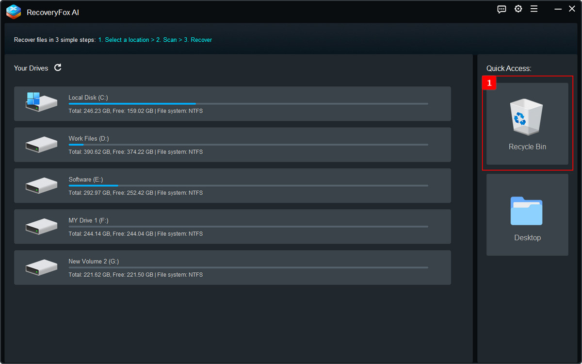 RecoveryFox AI starten