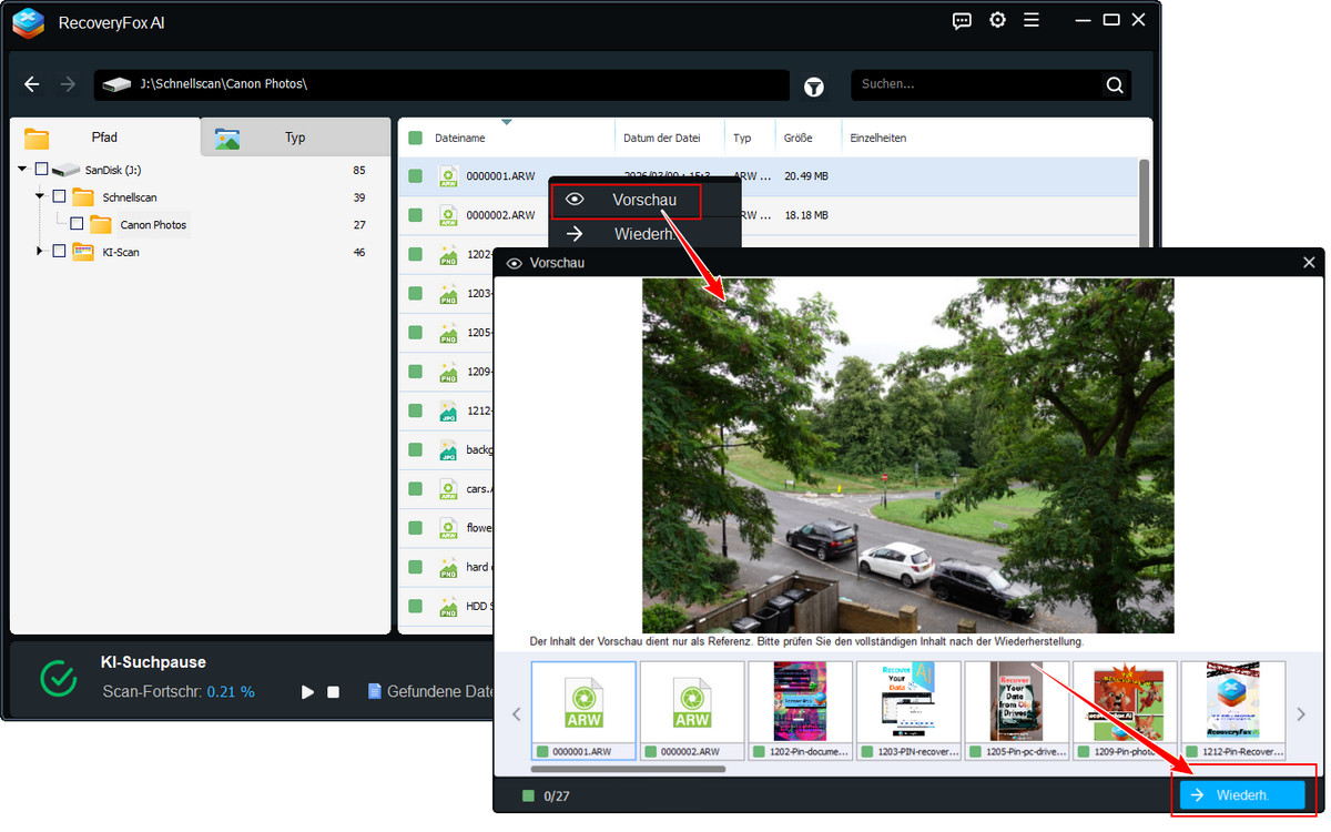 Gelöschte Fotos von SD-Karte wiederherstellen
