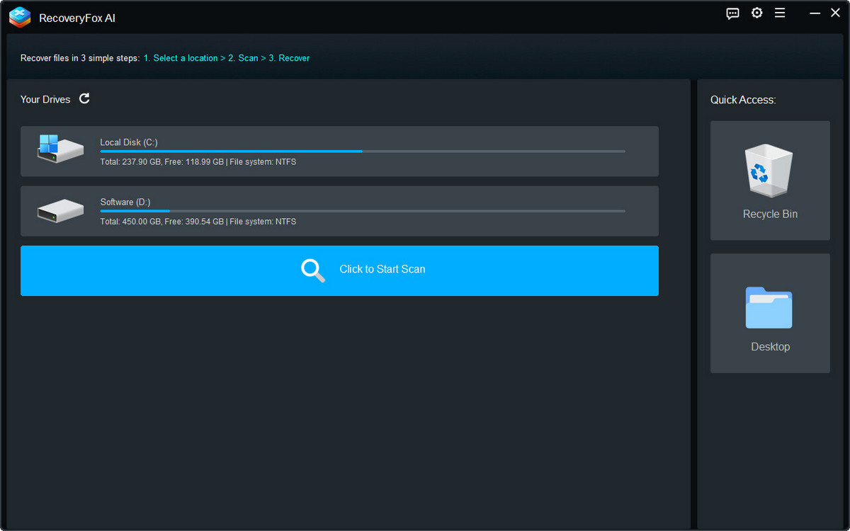 Dateispeicherort auswählen